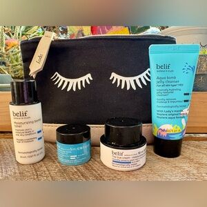belif Aqua Bomb Skincare Set in Blue - Moisturizing Cleanser & Creams